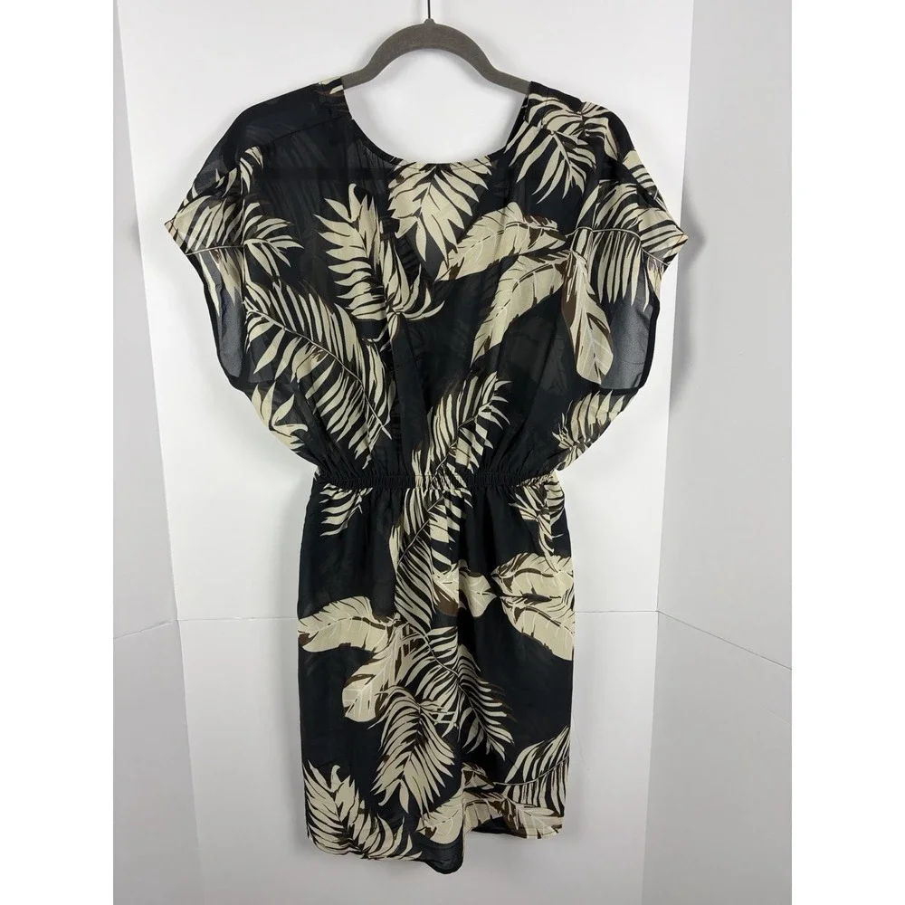Cupshe Tropical Palm Cover Up Dress Medium NWT Leaf Beach Resort Swim Coverup